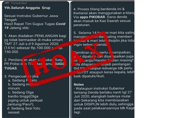 Pesan Berantai Denda...