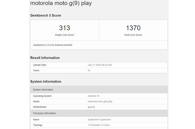 Motorola Moto G9 Play...