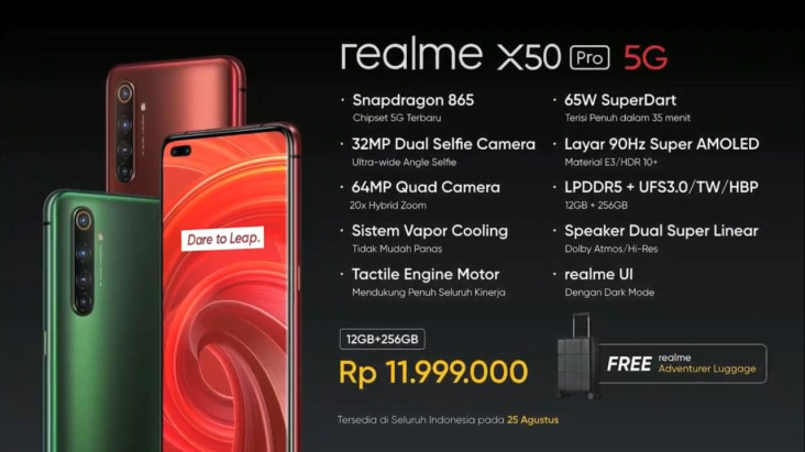 Realme X50 Pro 5G Resmi...