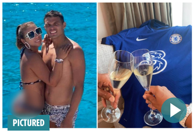 Thiago Silva dan Istri...