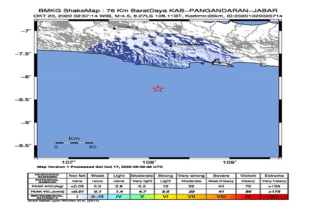 Dini Hari Gempa M=4,6...