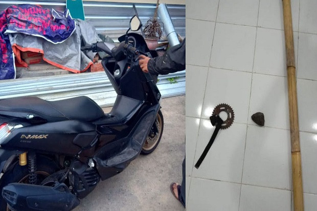 Hadang Pemotor dan Rusak...