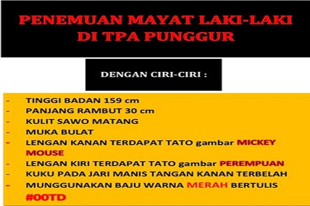 Ini Ciri-ciri Mayat...