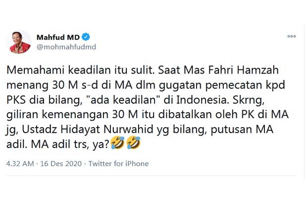 Mahfud MD Bicara Keadilan...