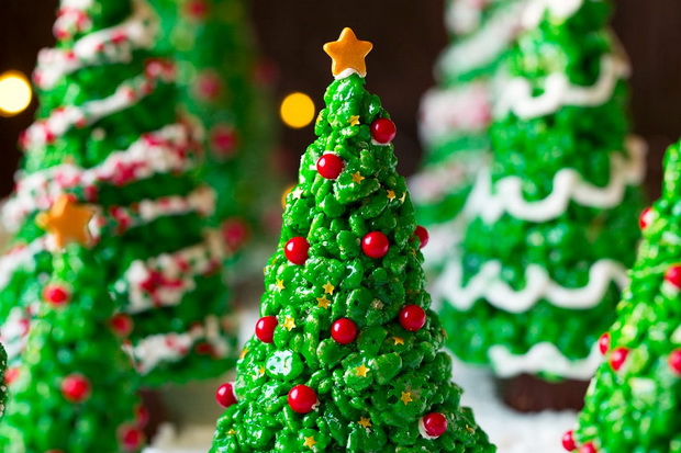 Rice Crispy Ball Tree,...