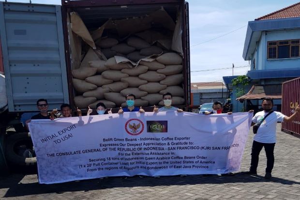 Ekspor 18 Ton Kopi ke...