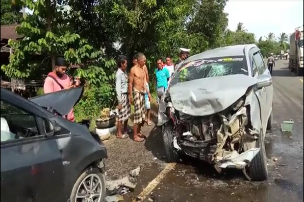 2 Mobil Adu Banteng...
