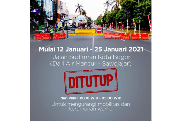 PPKM Kota Bogor, Jalan...