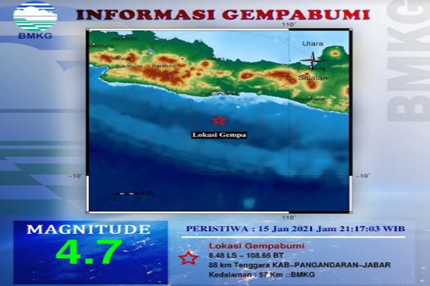 Gempa 4,7 SR Guncang...