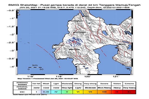 Gempa Berpusat di Daratan...