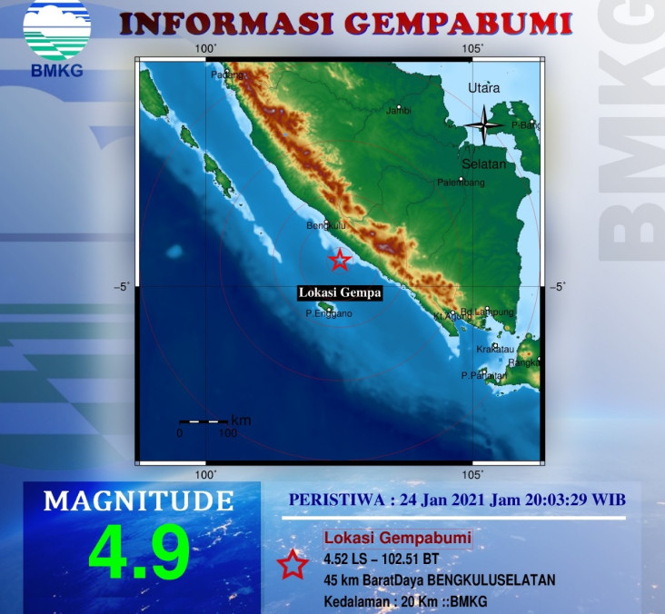 Gempa Magnitudo 4,9...