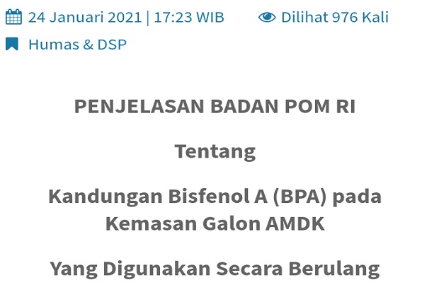 Air Kemasan Galon Isi...