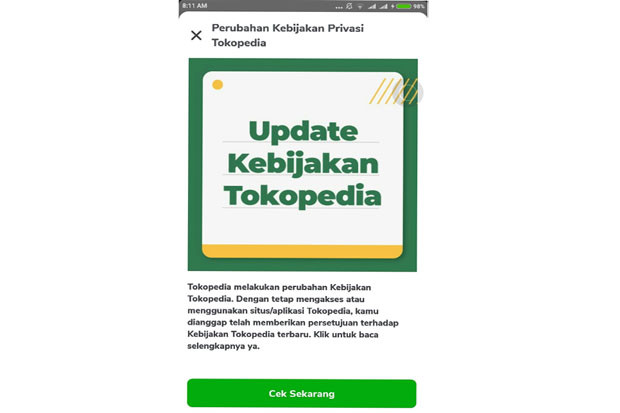 Aturan Baru Tokopedia...