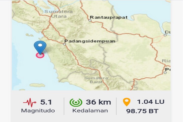Guncangan Gempa M 5,1...
