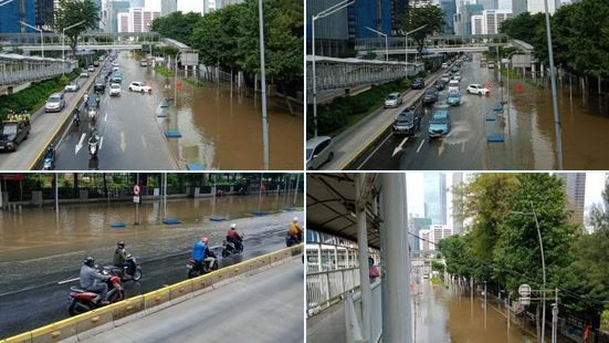 Banjir di Jalan Sudirman...