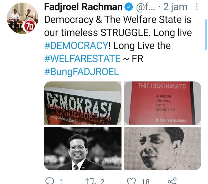 Fadjroel Unggah Buku...