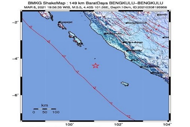Gempa Bumi Bermagnitudo...