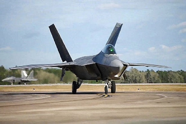 Jet Tempur Siluman F-22...