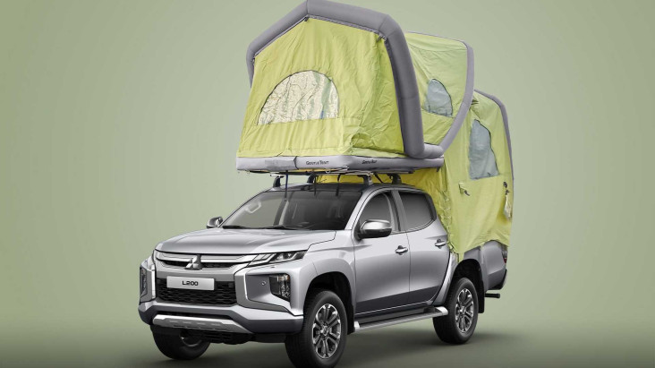 Gendong Tenda, Mitsubishi...