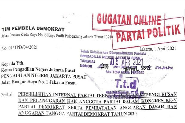 Gugat AD/ART Demokrat,...