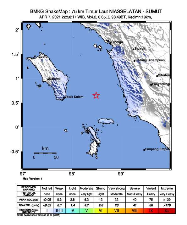 Gempa Tektonik M 4,2...