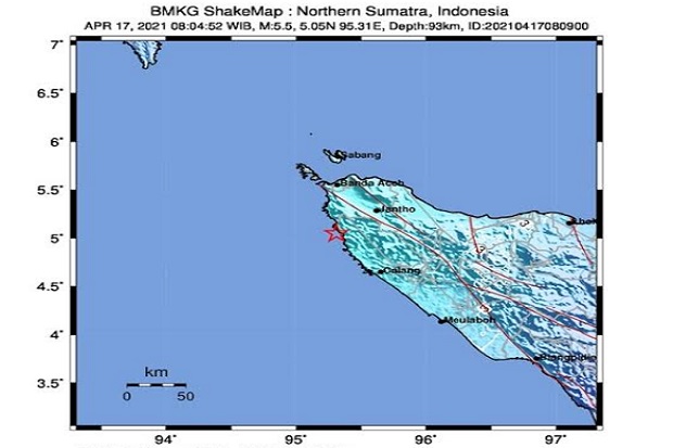 Gempa Bumi Berkekuatan...