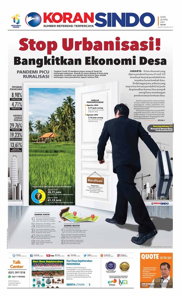 Stop Urbanisasi, Bangkitkan...