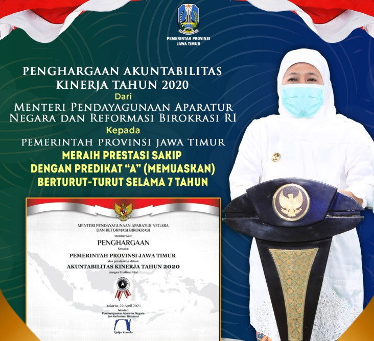 Pemprov Jatim Raih SAKIP...