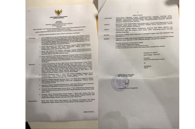 SK Penonaktifan 75 Pegawai...