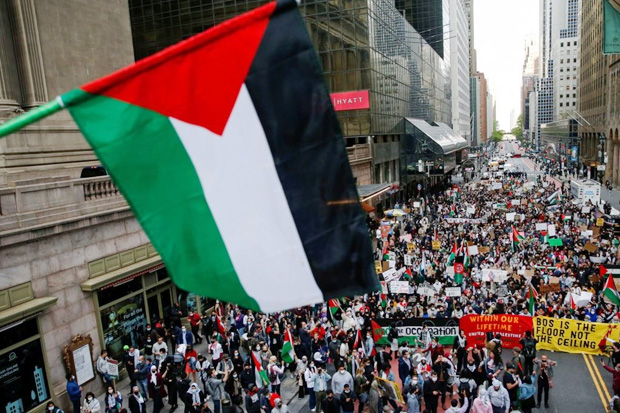Demonstran Pro Palestina...