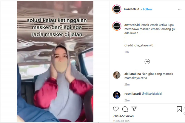 Viral, Aksi Kocak Emak-emak...