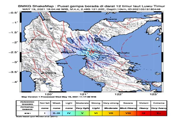 Gempa Bermagnitudo 4,4...