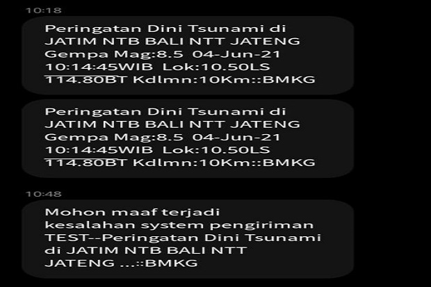 Gempar SMS Gempa M 8,5...