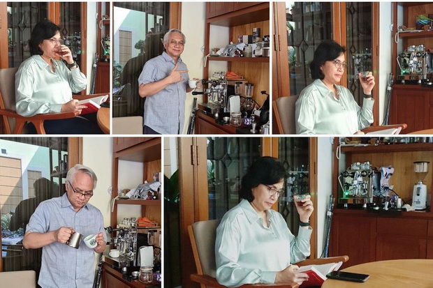 Potret Sri Mulyani Menikmati...
