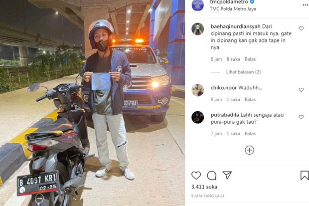 Ditilang karena Masuk...