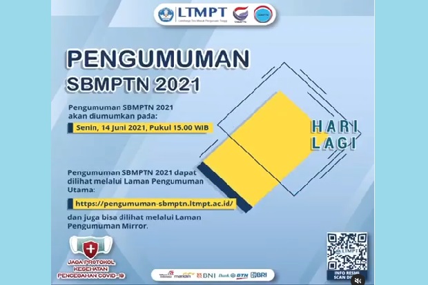 H-3 Pengumuman SBMPTN,...