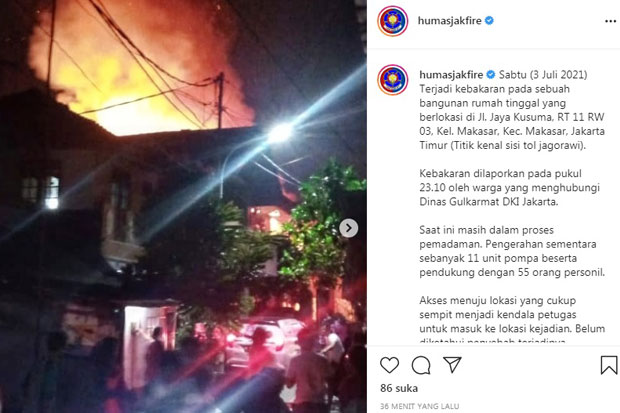 Kebakaran di Makasar,...