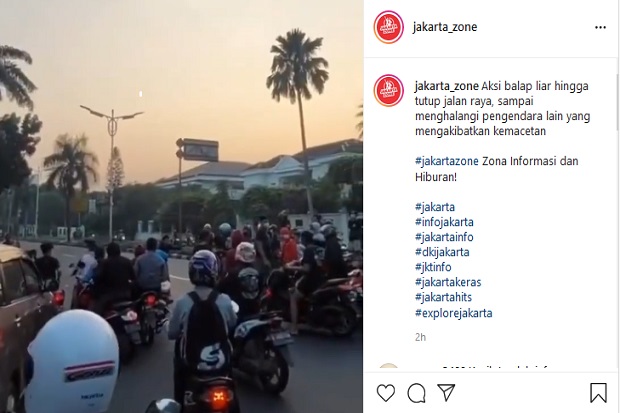 Viral Aksi Balap Liar...