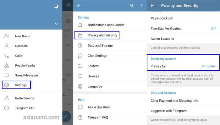 Hapus Akun Telegram...