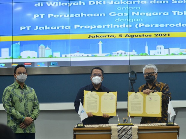 Disaksikan Anies, PGN-Jakpro...
