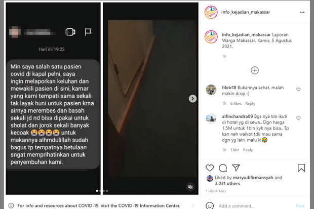 Pasien Covid-19 Keluhkan...