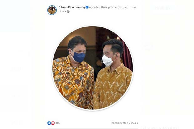 Gibran Pasang Foto Profil...