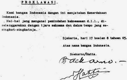 Naskah Proklamasi Hanya...