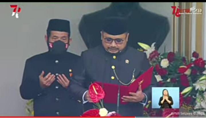 Doa Menag di Upacara...