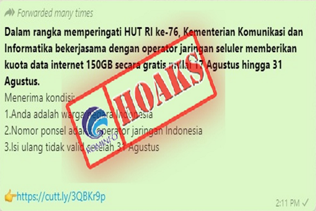 Beredar Pesan Kuota...