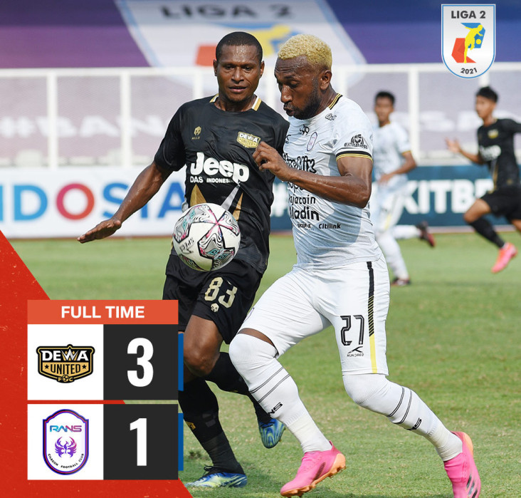 Hasil Liga 2 Dewa United...