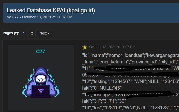 Database Pengaduan KPAI...