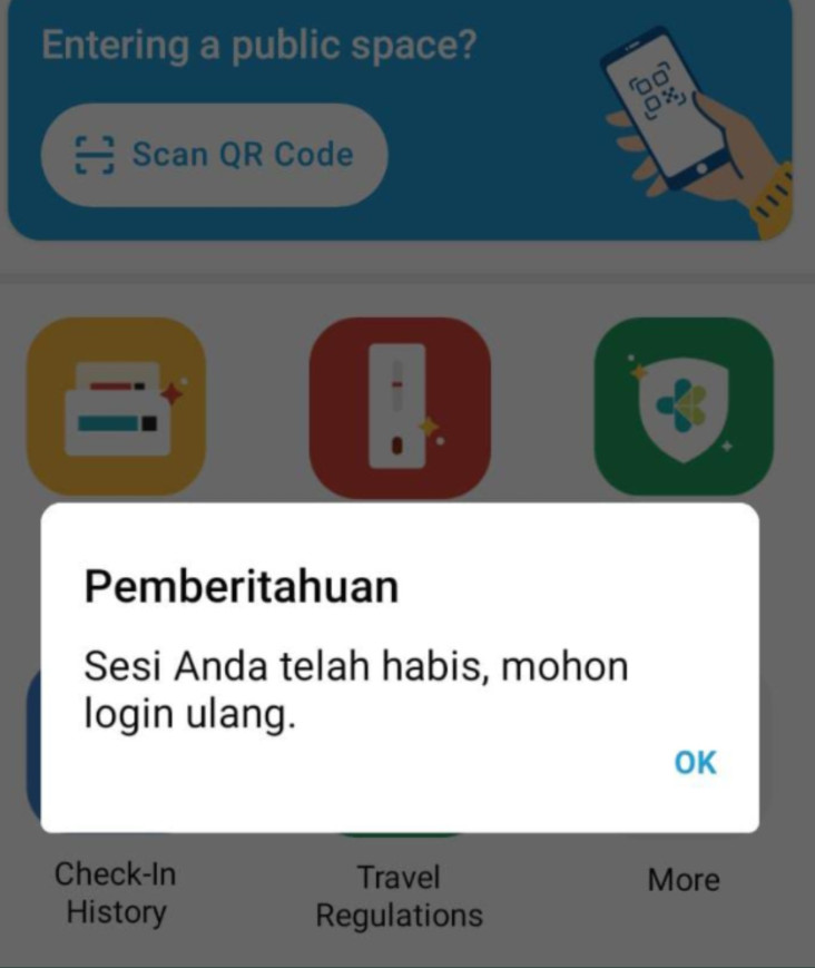 PeduliLindungi Error...