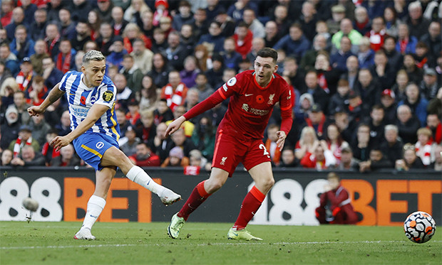Hasil Liverpool vs Brighton:...