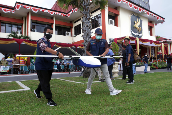 Telkomsel Uji Drone...